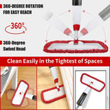 Spray Mops for Floor Cleaning, Microfiber Spray Cleaning Mop Kit with 3 Reusable Washable Pads 700ML Refillable Bottle and Scrubber Flat Mop with 360