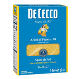 De Cecco Acini Di Pepe No. 78 Pasta, 16 Oz, Authentic, Slow Dried, Made with Semolina and Durum Wheat, Versatile Pasta for Sauces & Recipes, Made in