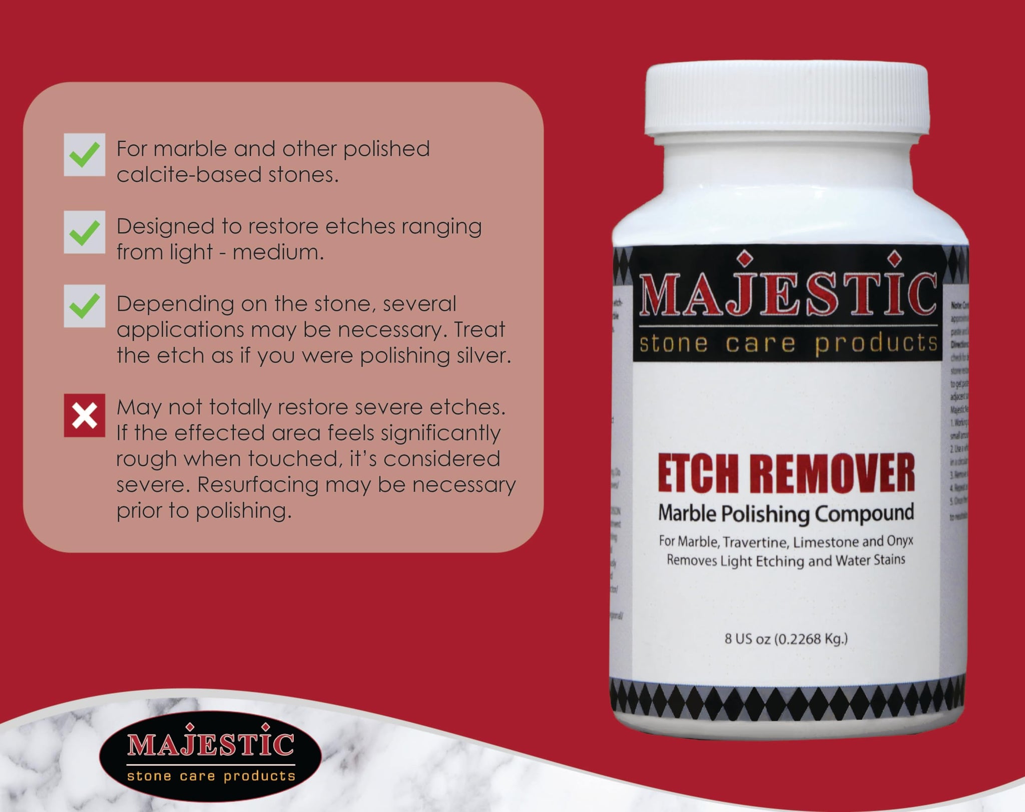 Majestic Polished Marble Repair Kit