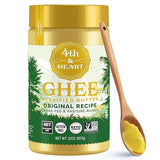 4th & Heart Original Grass-Fed Ghee, Clarified Butter, 100% Butter Fat, Pasture-Raised, Lactose & Casein Free, High Smoke Point Cooking Oil, Keto
