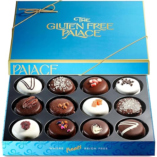 Gluten Free Palace Cookie Gift Basket - Assorted Deluxe Gluten Free Father's Day Cookies Gift - Gourmet Chocolate Kosher Treat Gift Basket