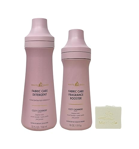 Bath & Body Works Cozy Cashmere Fabric Care Laundry Detergent and Fragrance Booster with a Natural Oats Bar Soap