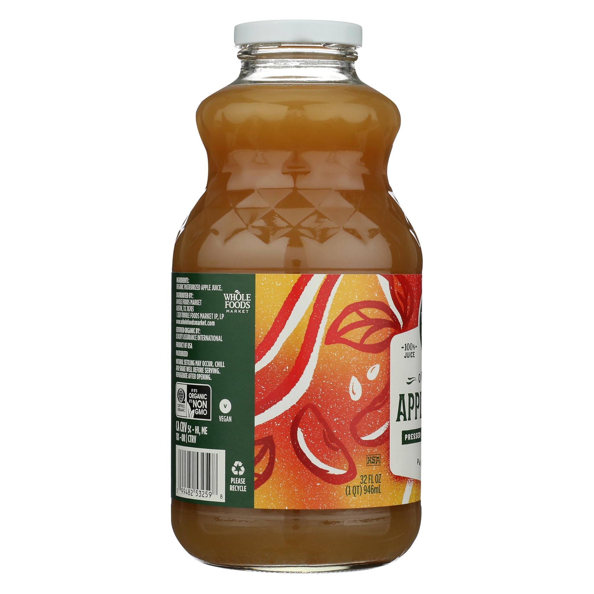 Whole Foods Market Organic Apple Juice, 32 FZ