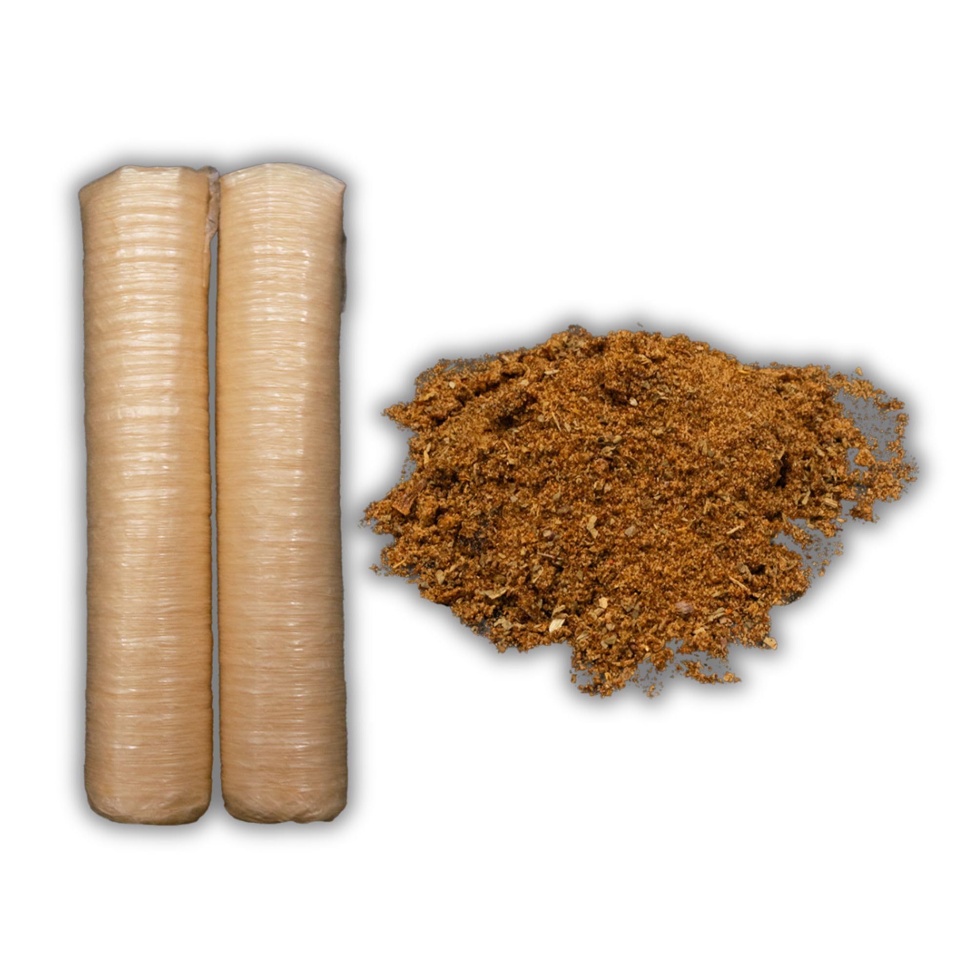 Bearded Butchers Tomato Basil Bratwurst DIY Kit - Make Flavorful Brats at Home - Includes Tomato Basil Seasoning and 32mm Collagen Casings for Up to
