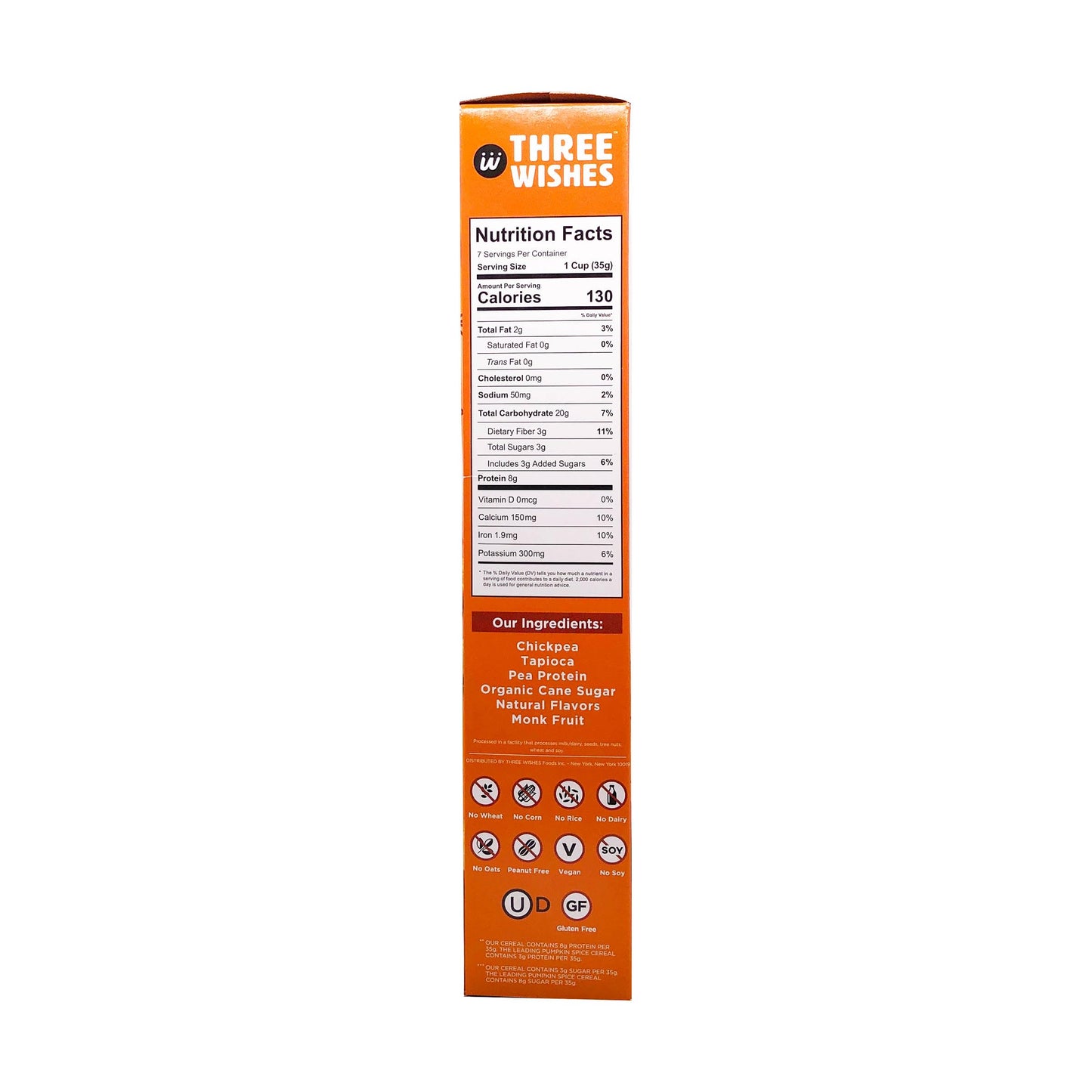 Three Wishes Cereal Pumpkin Spice Grain Free Cereal, 8.6 OZ