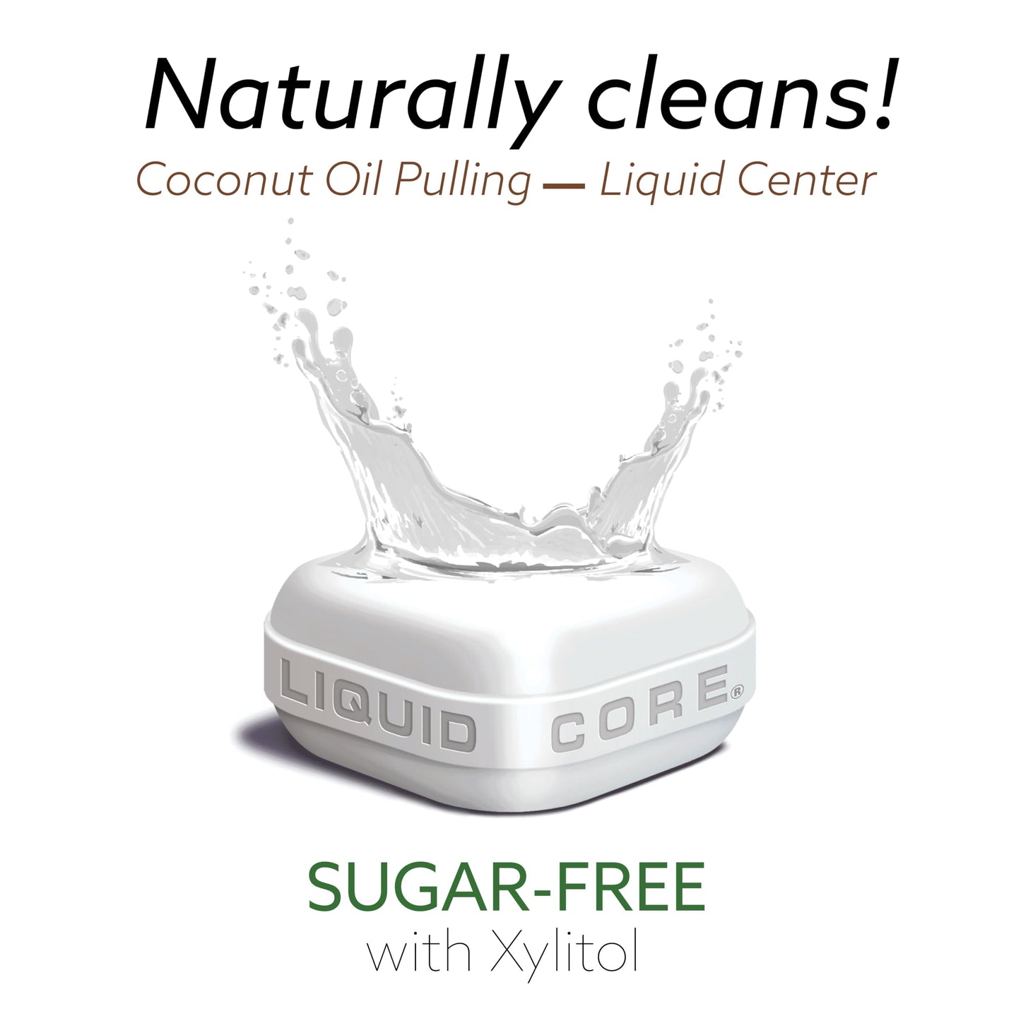 CocoGum - Mint Flavored chewing gum, Coconut Oil Pulling On the Go! Featuring a liquid center with MCT Oil that naturally whitens teeth, freshens