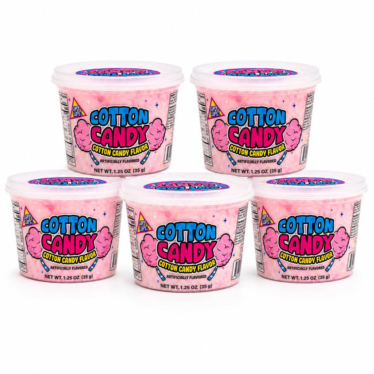 Cotton Candy Tubs | Original flavor tub 3 pack (3.75 Oz) - Sweet Vanilla | Lupy Lups!