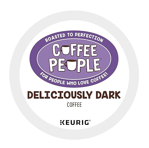 Coffee People Deliciously Dark, Single-Serve Keurig K-Cup Pods, Dark Roast Coffee, 72 Count