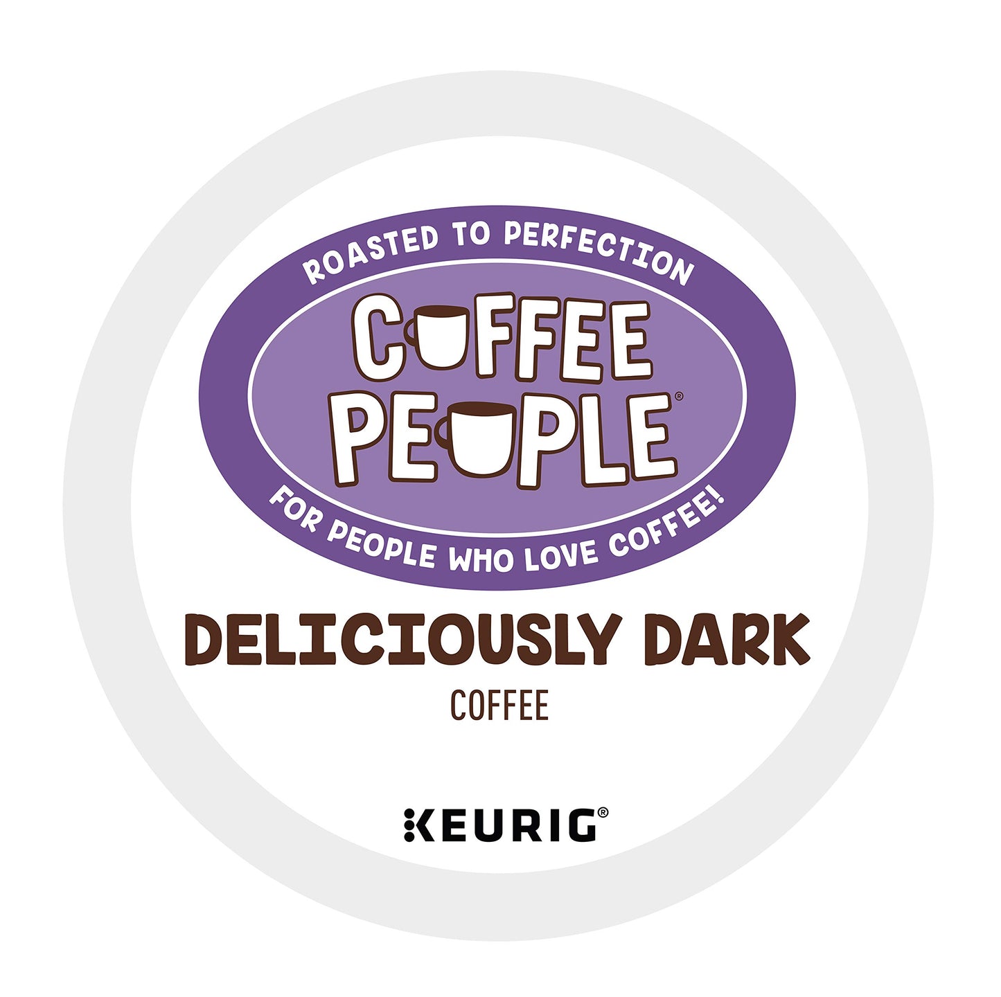 Coffee People Deliciously Dark, Single-Serve Keurig K-Cup Pods, Dark Roast Coffee, 72 Count