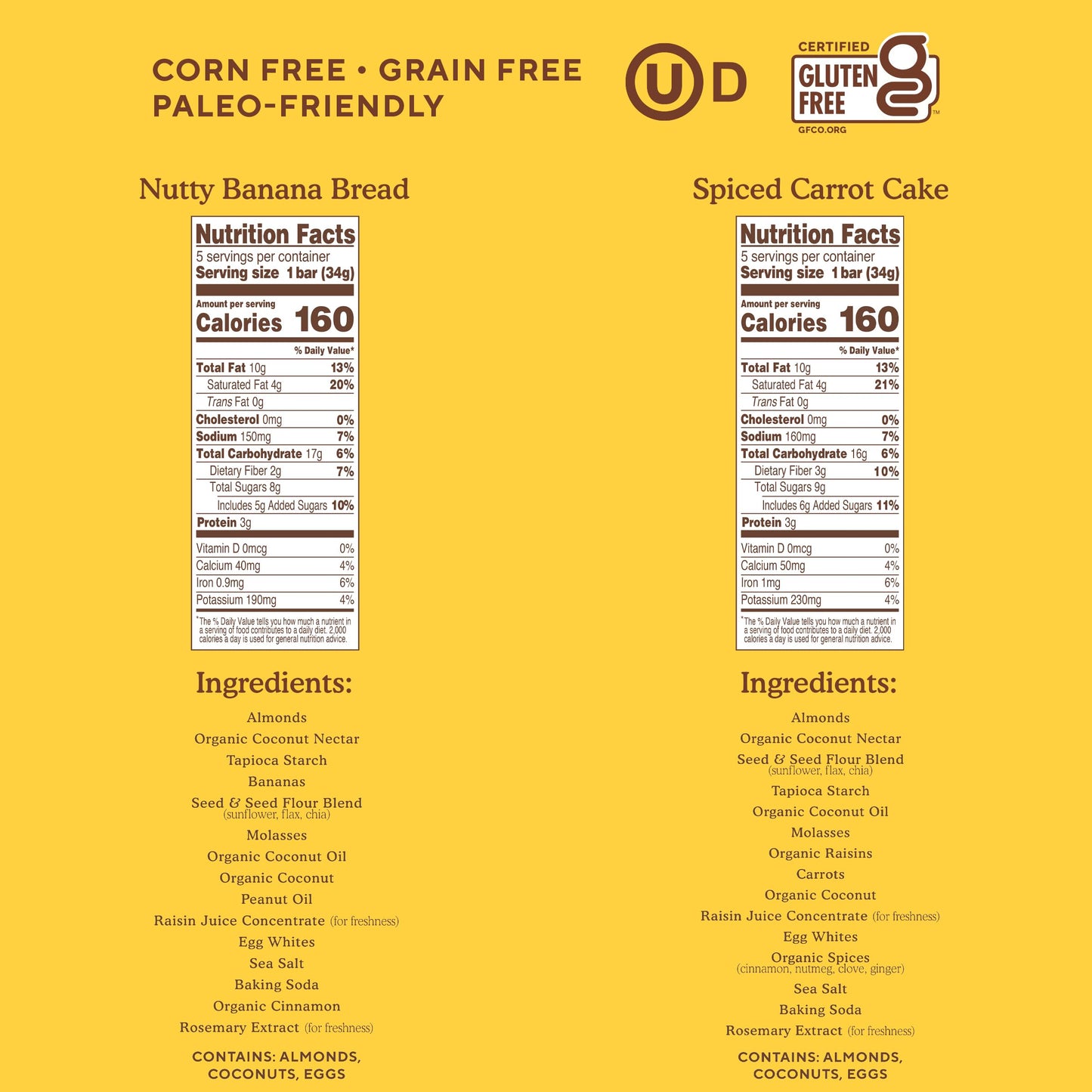 Simple Mills Almond Flour Snack Bars (Nutty Banana, Spiced Carrot Cake, Dark Chocolate Almond, Peanut Butter Chocolate Chip) - Gluten Free, Made