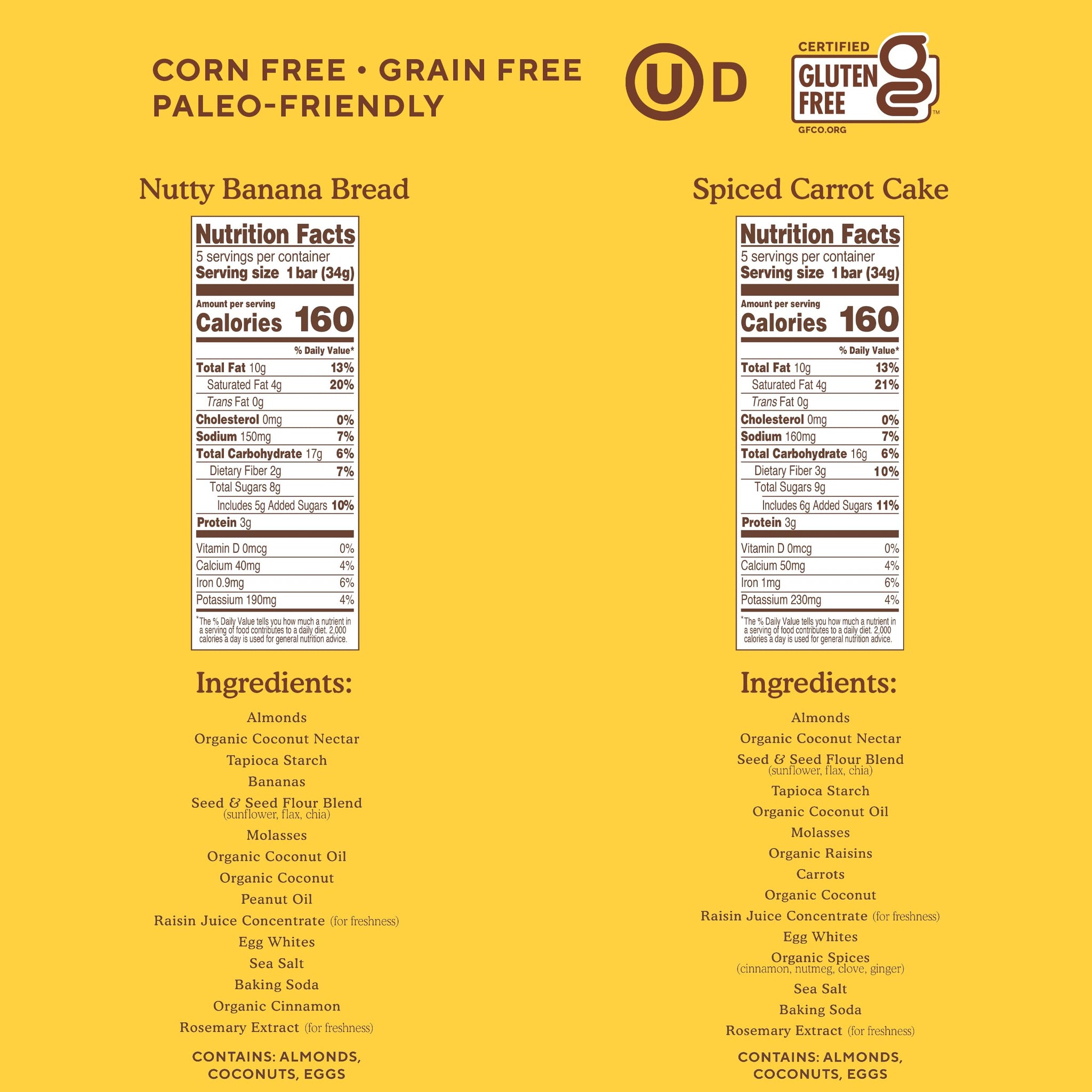Simple Mills Almond Flour Snack Bars (Nutty Banana, Spiced Carrot Cake, Dark Chocolate Almond, Peanut Butter Chocolate Chip) - Gluten Free, Made