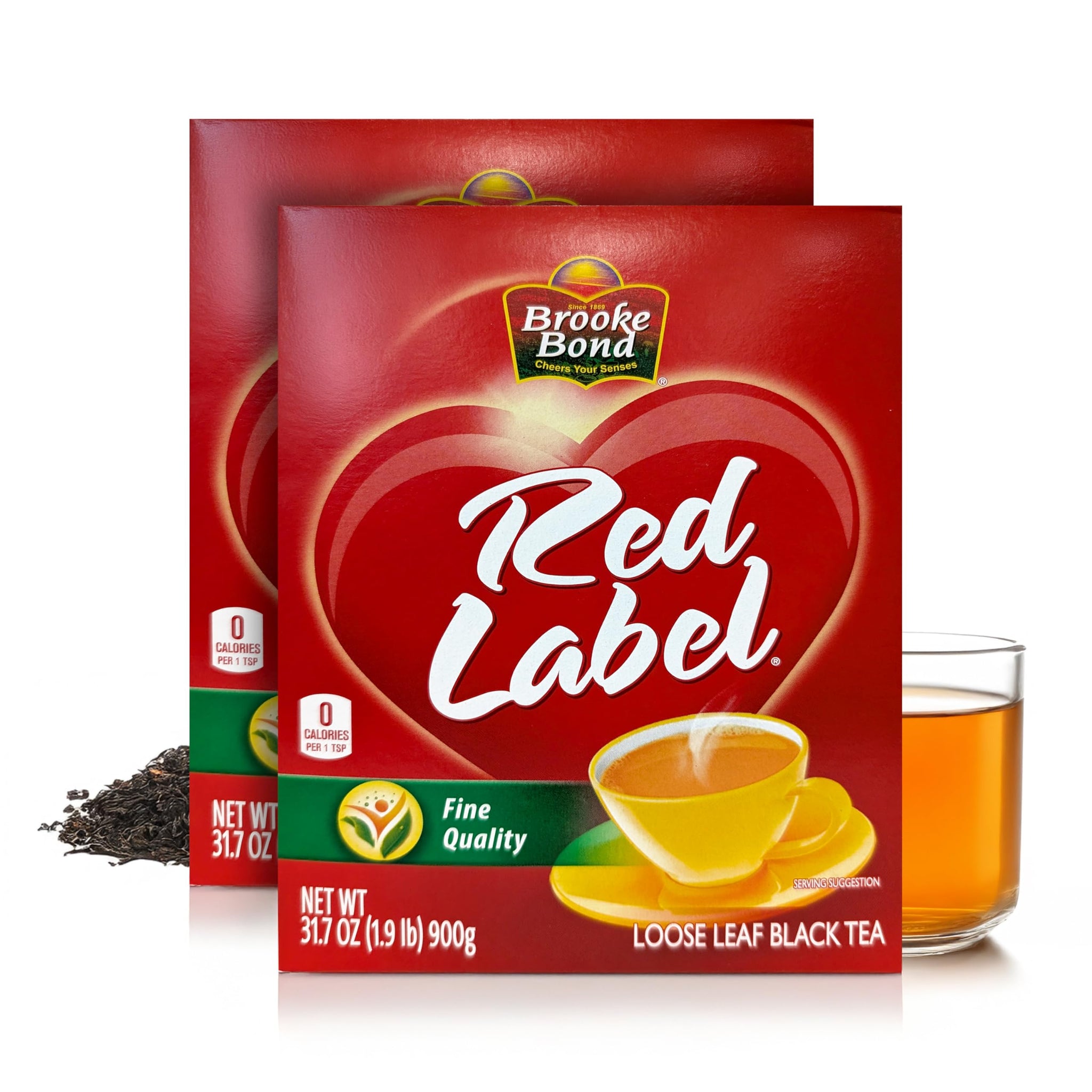 Red Label Tea | Premium Brooke Bond | Loose Tea | Authentic Indian Black Tea | Rich & Aromatic | Strong Flavor | Compatible for Everyday Use | 900