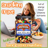 M&M's Classic Trail Mix by It's Delish, 3 lb Reusable Jumbo Container | Gourmet Chocolate M and M Trail Mix with Dried Fruit and Nuts | Sweet