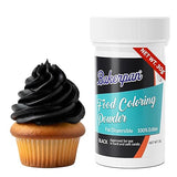 Bakerpan Black Oil-Based Dye-Free Food Coloring Powder - 30g - Chocolate Food Coloring, Coloring for Candy, Icing, Cakes