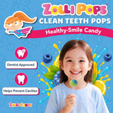 Zollipops Clean Teeth Pops Sugar Free Candy with Xylitol, Dye-Free Lollipops - Keto & Diabetic-Friendly, Dentist-Approved Treats for Kids (Lemonade