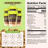 Hudson Henry Pistachio Almond Granola | Gluten Free Granola with Nuts and Seeds | Vegan, Non-GMO & Small Batch Baked with Pure Maple Syrup & Extra
