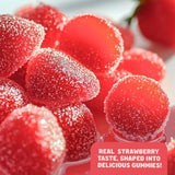 Guatemalan Strawberry Candy 3 lb - Gelatin Based Gummy, Soft and Chewy, Light Sugar Coated, Bulk Jelly Fruit Gummies in Resealable Bag
