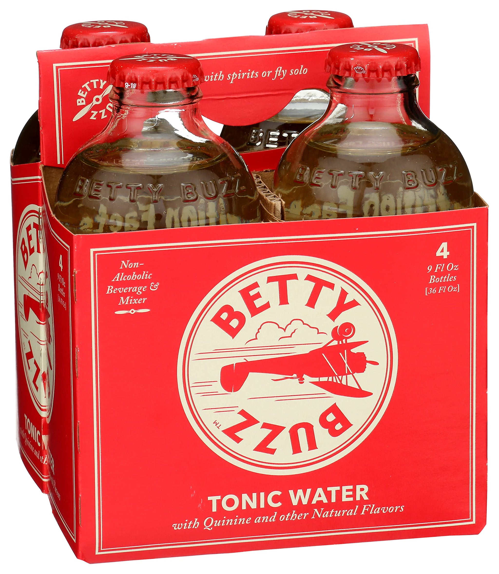 Betty Booze, Tonic Water, 9 Fl Oz, 4 Pack