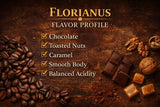 FLORIANUS Peruvian Coffee - Medium Roast Espresso Grind - 100% Arabica - 17.64 oz (500g) - Fine Ground for Espresso Machines