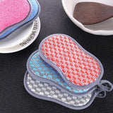 YANCAI 1 Pc/4 Pcs Multi-Purpose Scrub Sponges for Kitchen, Non-Scratch Microfiber Sponge Along with Heavy Duty Scouring Power(Red 4Pcs)