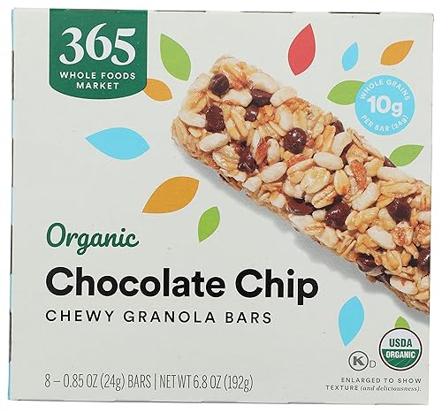 365 by Whole Foods Market, Organic Chocolate Chip Chewy Granola Bars, 8 Count