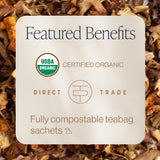 Rishi Tea Cinnamon Tulsi Spice Herbal Tea - Organic, Caffeine Free Sachet Bags, Warming & Naturally Sweet Botanical Blend - 15 Count (Pack of 1)
