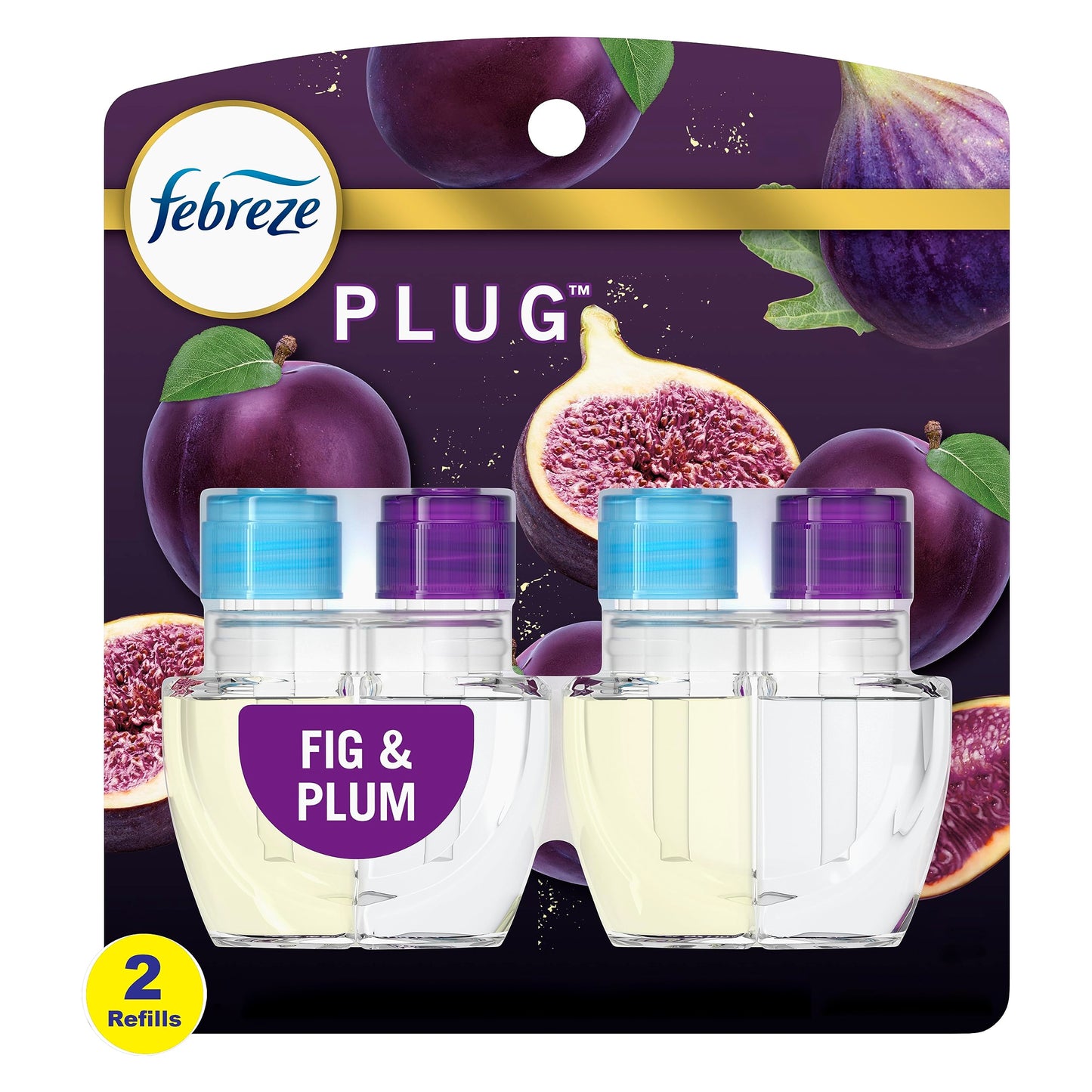 Febreze Odor-Fighting Fade Defy Plug Air Freshener Refill - Fig & Plum - 1.74 fl oz/2pk