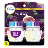 Febreze Odor-Fighting Fade Defy Plug Air Freshener Refill - Fig & Plum - 1.74 fl oz/2pk