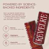 Revelre - Non-Alcoholic Mocktails with Adaptogens & Ketones, Clean Energy, Focus and Calming Ingredients - Magnesium, B12, Reishi & Cordyceps