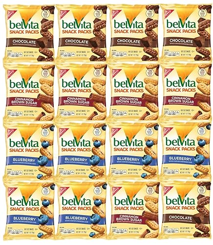 Breakfast Biscuits Bite-Size, Variety, 1 oz snack packs BelVita- (40 Count)| Bonus Mystery Snack By MAJUU CONNECT INCLUDED.
