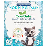 MorningRain Eco Laundry Detergent Sheets - Ingredients from Finland, Unscented, Bio-Enzyme Formula, Power Clean, 30 Sheets (Up to 60 Loads)
