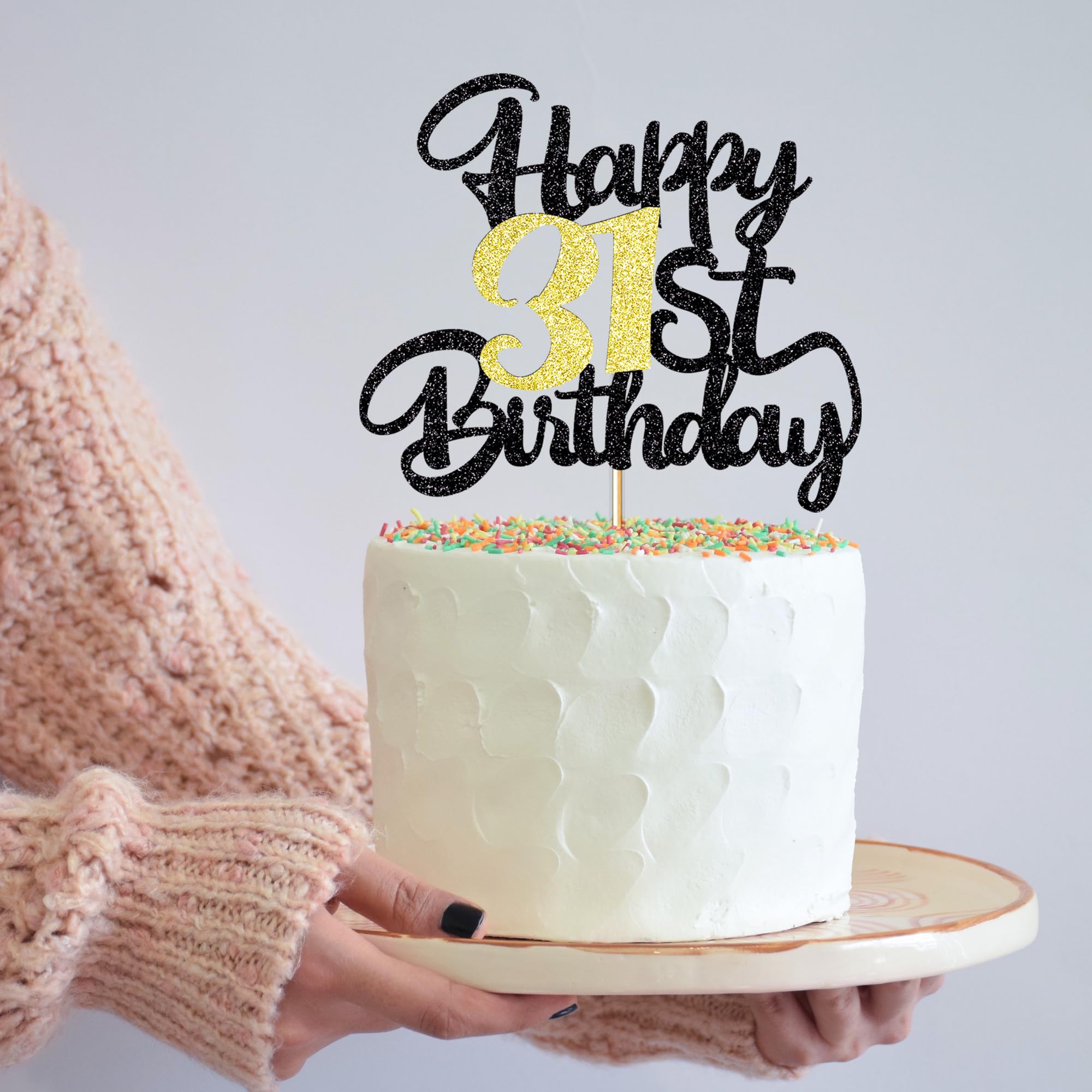 31st Happy Birthday cake topper happy birthday cake decoration 31st birthday party decoration gift plugin