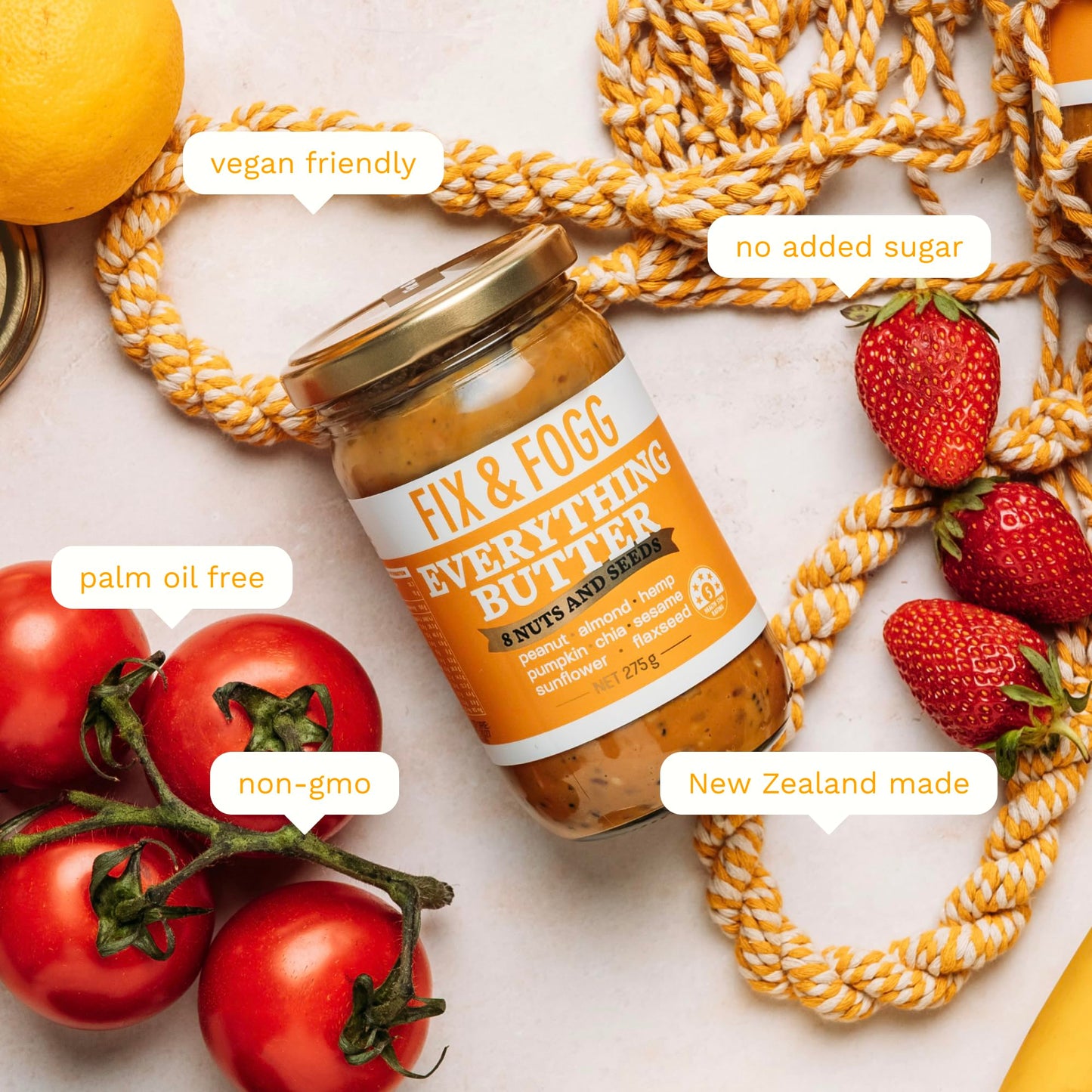 Fix & Fogg Everything Butter, Mixed Nut & Seed Butter, New Zealand Made, 8 Nuts & Seeds, No Added Sugar, Palm Oil Free, Non-GMO, Vegan, Keto Friendly
