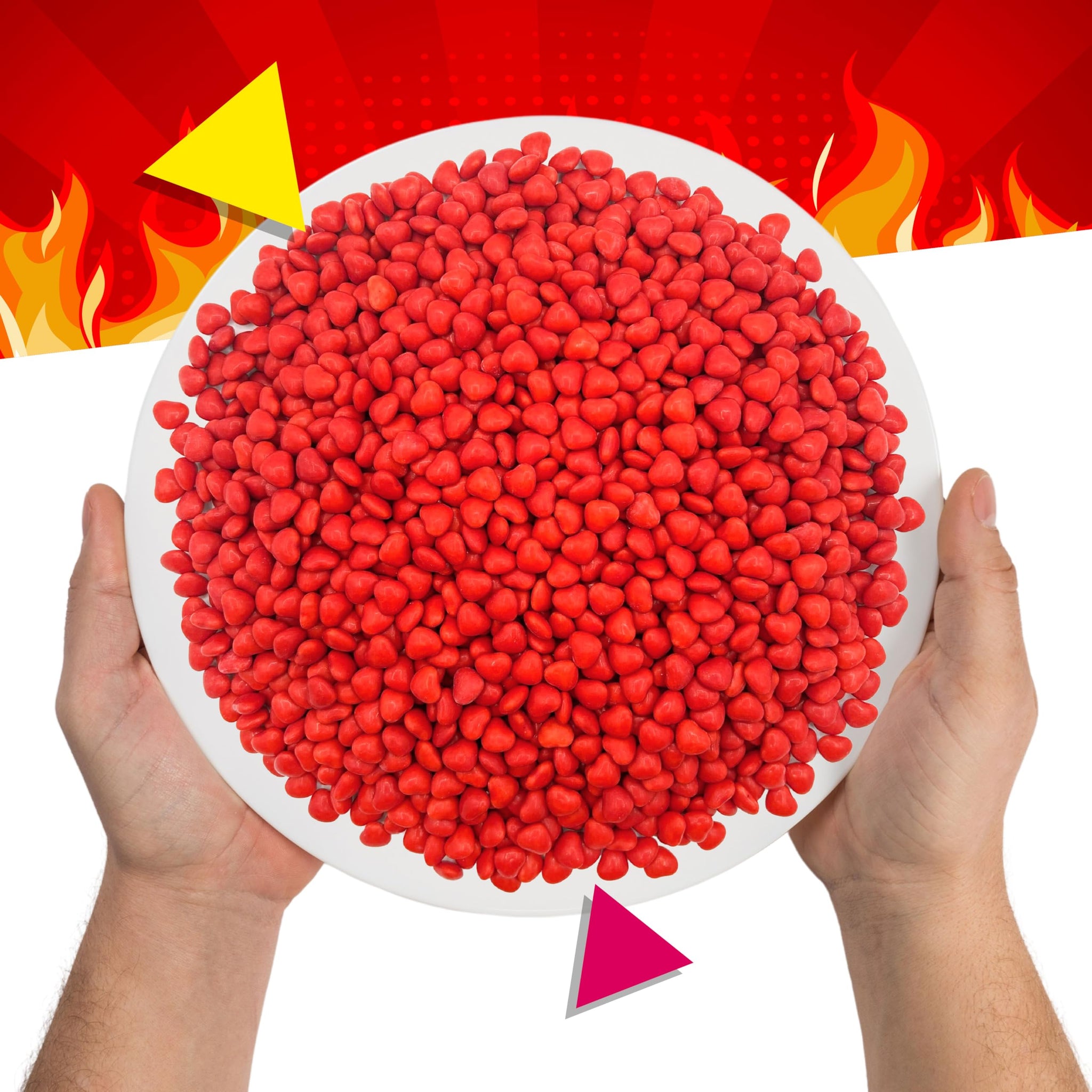 Cinnamon Hearts | 1 Pound Bag | Spicy Cinnamon Candy | Heart Shaped Red Candy | Old Fashioned Hard Candies for Holidays, Baking & Dessert Decorating