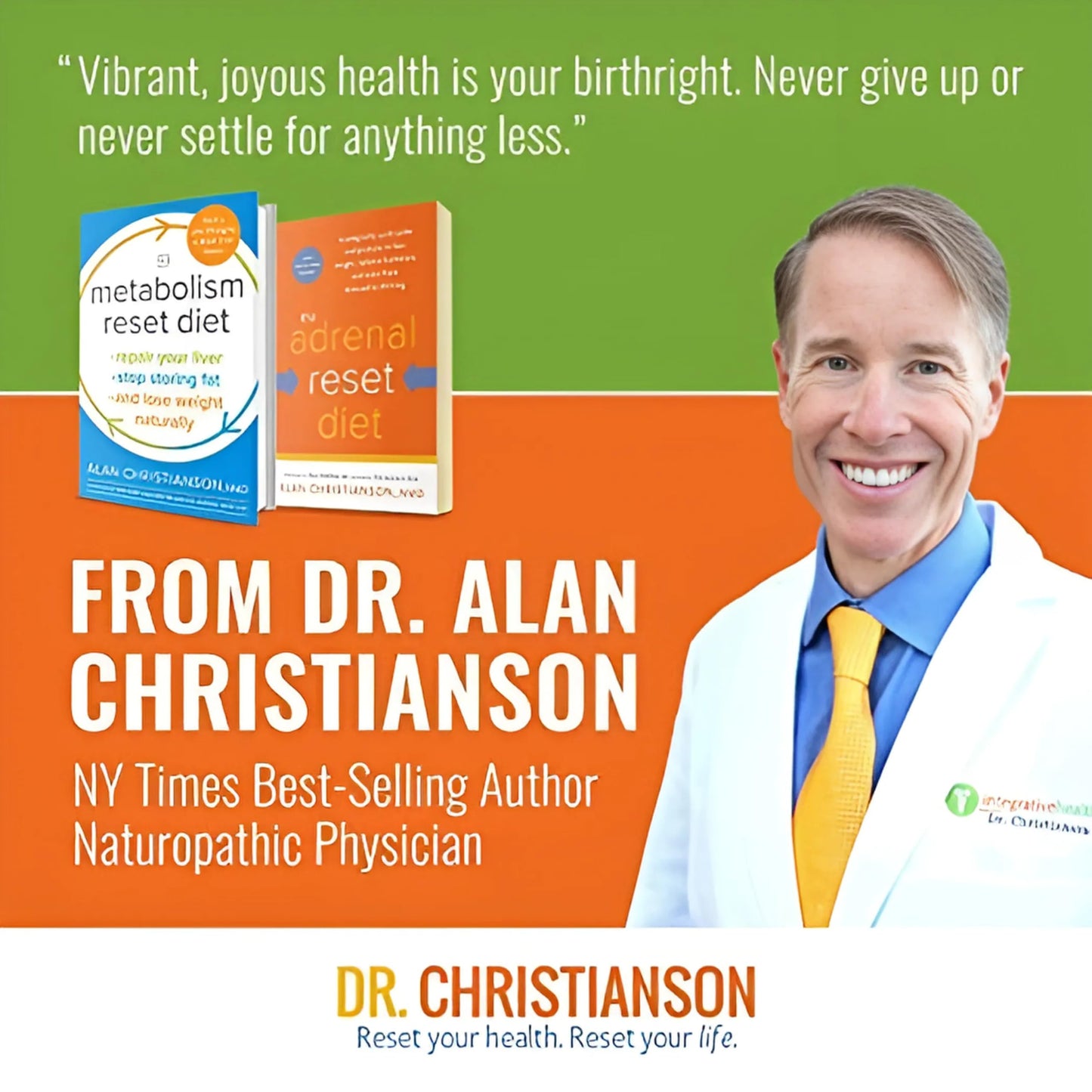Dr. Christianson's Original Daily Reset Meal Replacement Shake (Chocolate) - Doctor Formulated Natural Pea Protein & Resistant Starch Powder