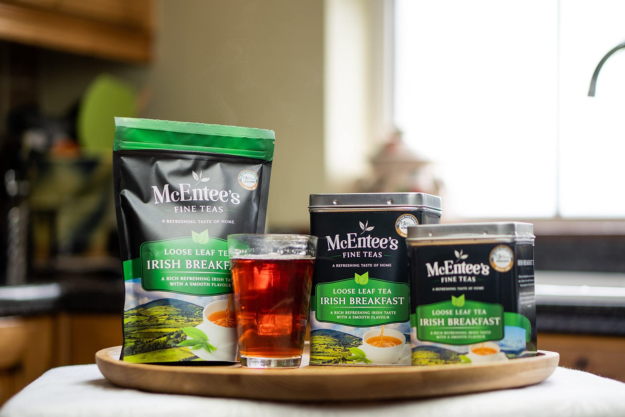 McEntee's Irish Breakfast Tea (Pack of 4) - 250g Refill Bags - Expertly Blended in Ireland. A Traditional Irish Blend of Ceylon and Assam tea's