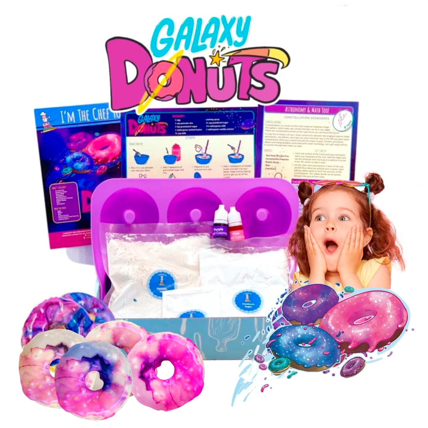 I'm The Chef Too Galaxy Donut STEM Kit - Space Baking Activity & Astronomy Gift for Kids
