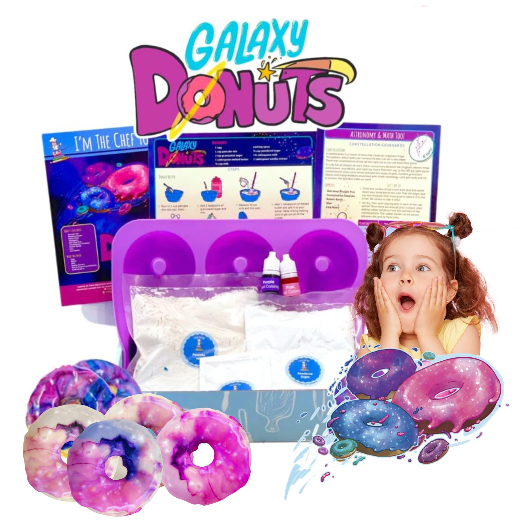 I'm The Chef Too Galaxy Donut STEM Kit - Space Baking Activity & Astronomy Gift for Kids