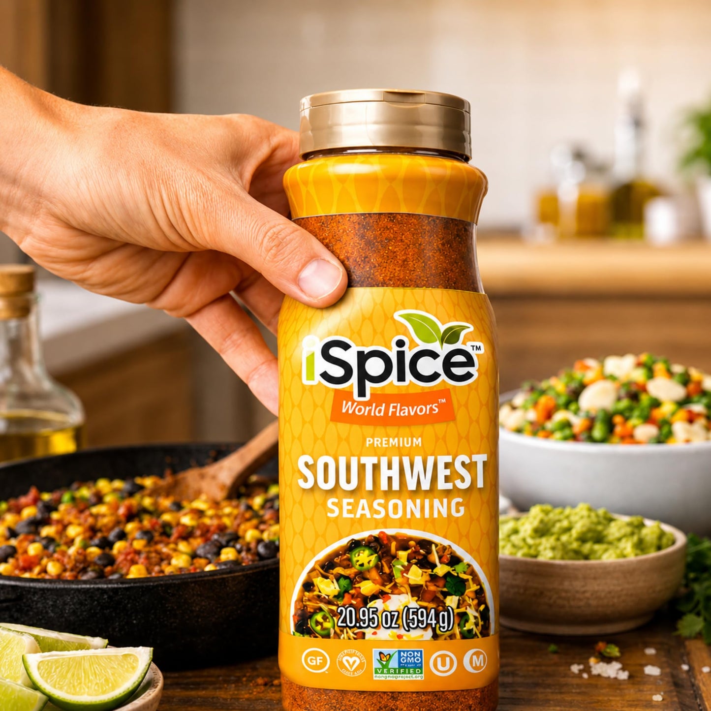 iSpice Blend | Southwest Seasoning | 20.95 oz | Mixed Spice & Seasoning | Bulk Size | Halal | Kosher (Southwest)