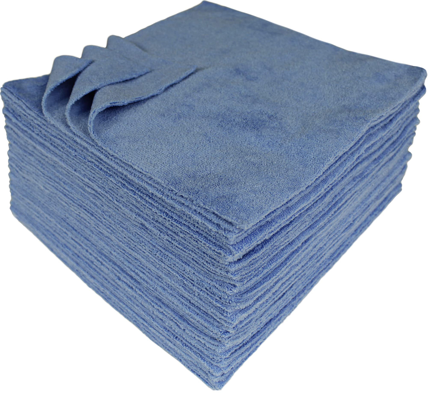 CleanAide Microfiber Cleaning Cloths, All-Purpose Reusable Lint-Free and Absorbent Towels for Kitchen, Home, Car Use, 350GSM, 12 x 12 in. Blue