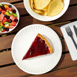 Amazon Basics 9" Uncoated White Paper Plates, Microwave Safe, 100 Count