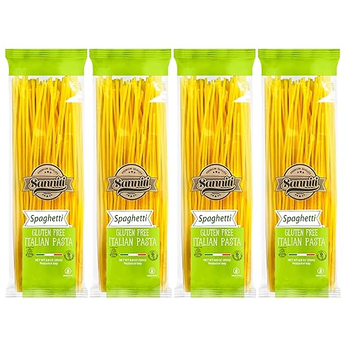 Sanniti Italian Gluten Free Spaghetti Pasta | European-Kosher | Vegan | GMO-Free | Made with Corn and Rice | Imported from Italy, 8.8 oz each [Pack