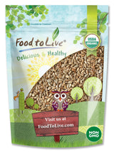 Food to Live Organic Dry Roasted Sunflower Seed Kernels, 8 Oz Non-GMO, Unsalted, Oven Roasted, No Oil Added, Hulled, No Shell, Vegan, Kosher, Keto
