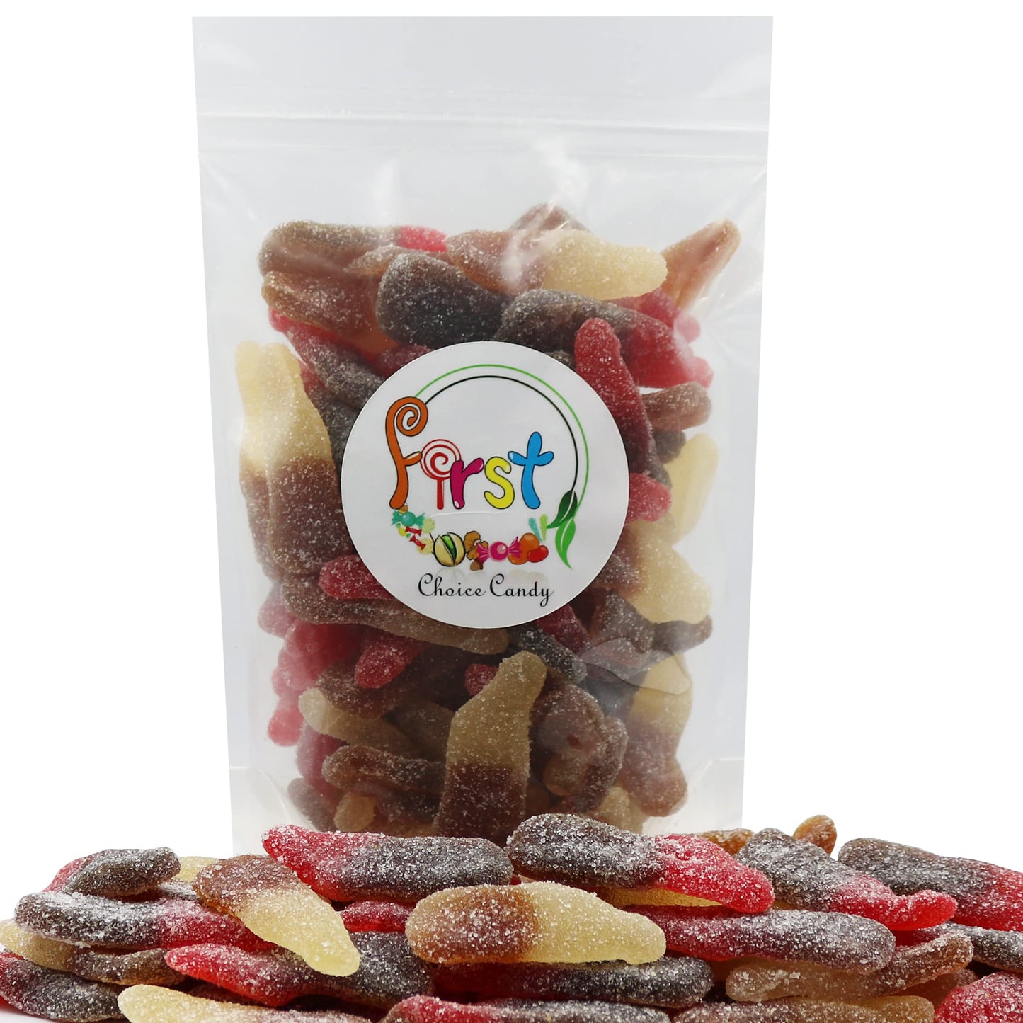 FirstChoiceCandy Gummy Cola Bottles (Sour Mix, 2 Pound (Pack of 1))