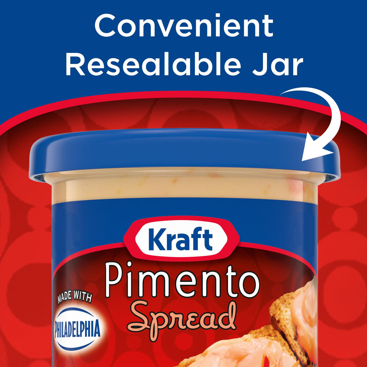Kraft Pimento Spread with Philadelphia Cream Cheese, 5 oz Jar