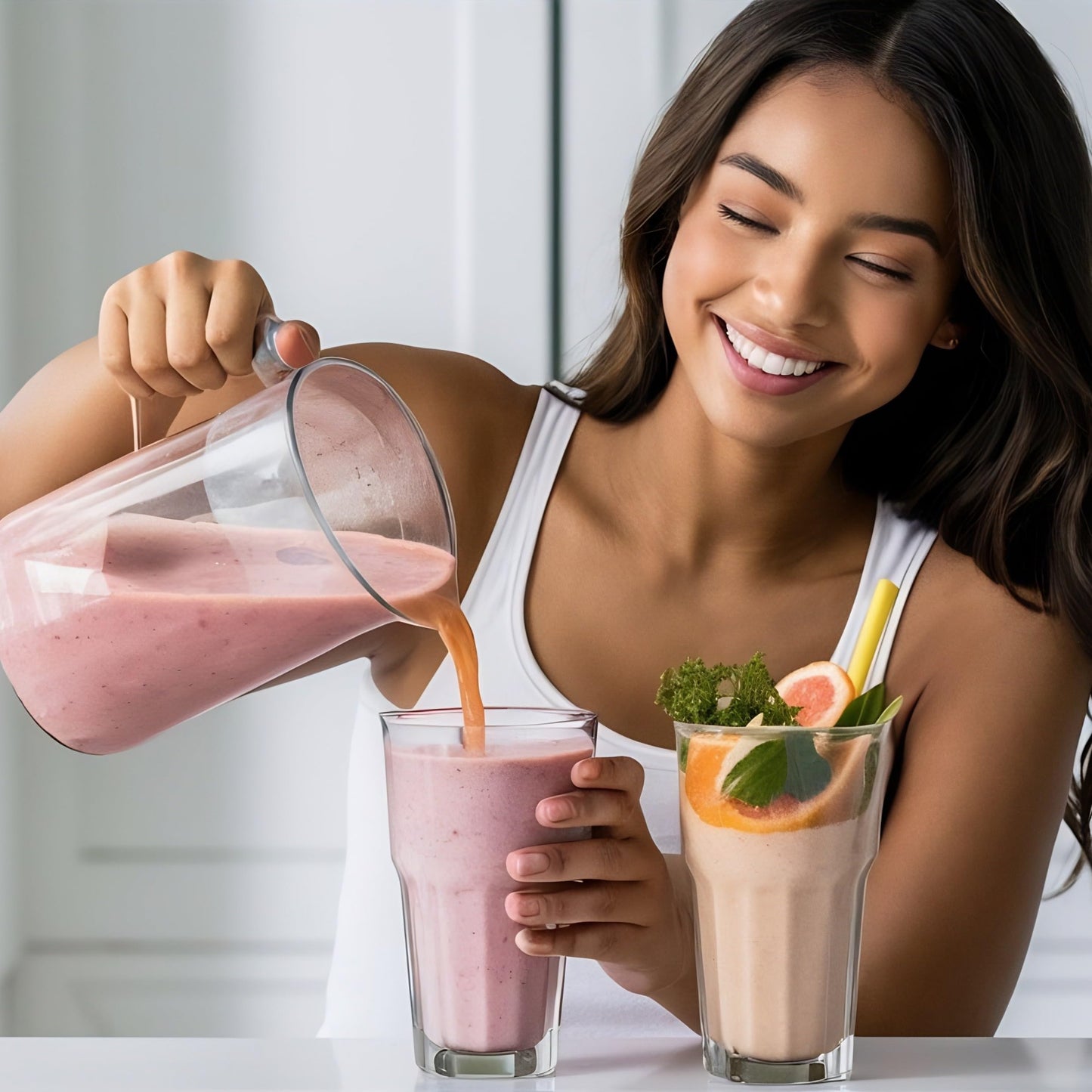 Let’z Go Mixed Berry 30-Day Smoothie Kit | Clean Energy Drink Mix (30 Pack) + Whey Isolate Protein (30 Servings) with Shaker Cup | Natural Caffeine