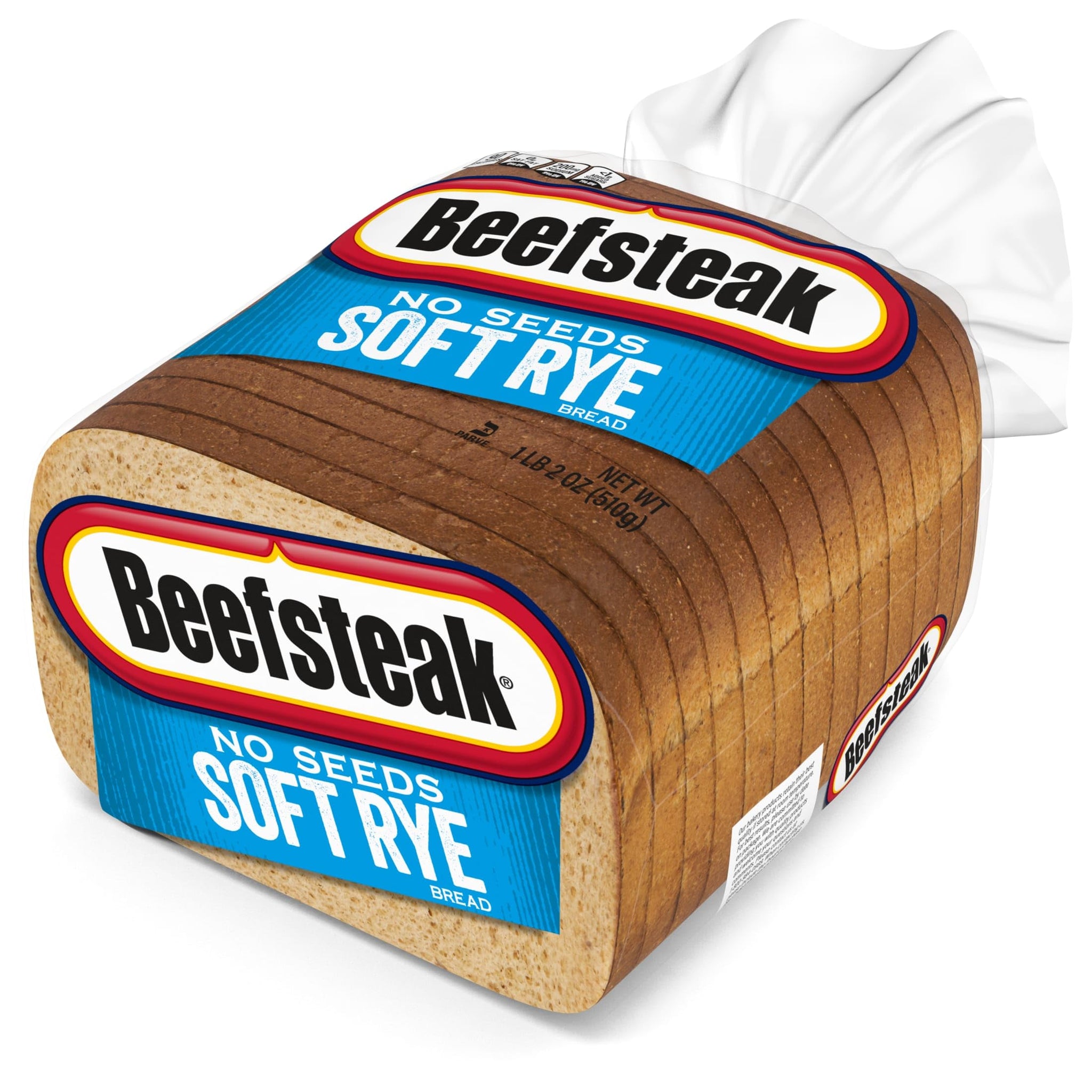 Beefsteak No Seeds Rye Bread, Plain Rye Bread, 18 oz Bag