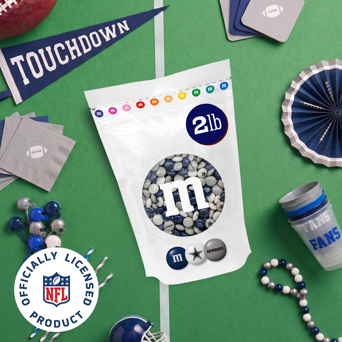 M&M'S NFL Dallas Cowboys Milk Chocolate, 2 lb Bulk Bag