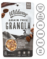 Wildway Keto Granola | Vanilla Bean Espresso | Grain-Free, Certified Gluten-Free Cereal | Vegan, Low Carb | No Sugar Added | Paleo-Friendly | Non-GMO