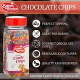 Rainbow Candy Coated Chocolate Chips - Dairy Free, Kosher - 10 oz. - Baker's Choice
